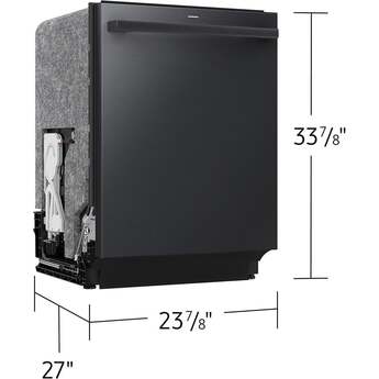 Samsung 24 Inch Built-In Dishwasher: Matte Black Steel — thumbnail 3