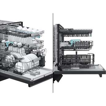 Samsung 24 Inch Built-In Dishwasher: Matte Black Steel — thumbnail 4