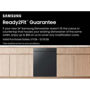 Samsung 24 Inch Built-In Dishwasher: Matte Black Steel — thumbnail 5