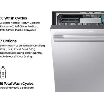 Samsung 24 Inch Built-In Dishwasher: Stainless Steel — thumbnail 12