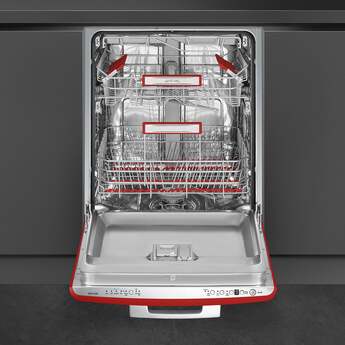 Smeg STU2FABRD2 50s Retro Style Series 24 Inch Red Built-In Fully Integrated Dishwasher — thumbnail 18