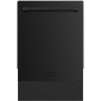 Thor 24 Inch Built-In Fully Integrated Dishwasher with 15 Place Setting Capacity, 3rd Rack, 8 Wash Cycles, 5 Wash Options, Touch Controls, LED Lighting, Status Indicator Lights, Child Lock and ENERGY STAR™ Certified: Matte Black with Black Trim