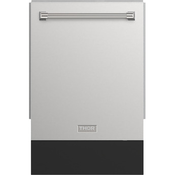 Thor 24 Inch Built-In Fully Integrated Dishwasher with 15 Place Setting Capacity, 3rd Rack, 8 Wash Cycles, 5 Wash Options, Touch Controls, LED Lighting, Status Indicator Lights, Child Lock and ENERGY STAR™ Certified: Stainless Steel with Stainless Steel Trim