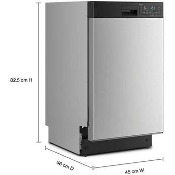 Whirlpool 18 Inch Built-In Diswasher With Stainless Steel Tub, Half Load Cycle, Triple Spray Arms And Front Controls: Stainless Steel — thumbnail 13