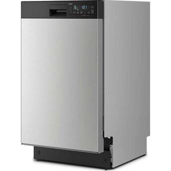 Whirlpool 18 Inch Built-In Diswasher With Stainless Steel Tub, Half Load Cycle, Triple Spray Arms And Front Controls: Stainless Steel — thumbnail 4
