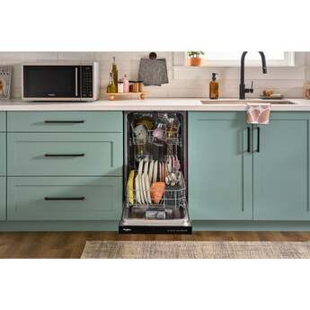 Whirlpool 18 Inch Built-In Diswasher With Stainless Steel Tub, Half Load Cycle, Triple Spray Arms And Front Controls: Stainless Steel — thumbnail 7