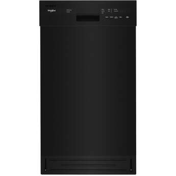 Whirlpool WDPS5118PB 18 Inch Compact Dishwasher Black