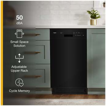 Whirlpool WDPS5118PB 18 Inch Compact Dishwasher Black — thumbnail 12