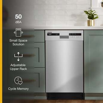 Whirlpool WDPS5118PM 18 Inch Compact Dishwasher Monochromatic Stainless Cabinet — thumbnail 20