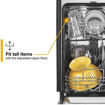 Whirlpool WDPS5118PM 18 Inch Compact Dishwasher Monochromatic Stainless Cabinet — thumbnail 4