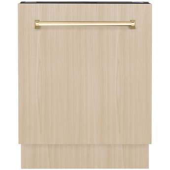 Z Line Autograph Edition 24" 3rd Rack Top Control Tall Tub Dishwasher: Panel Ready With Polished Gold Handle — thumbnail 6