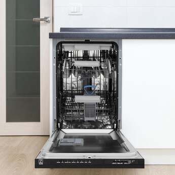 Z Line Autograph Edition 18" Compact 3rd Rack Top Control Dishwasher: Black Stainless Steel With Polished Gold Handle — thumbnail 16