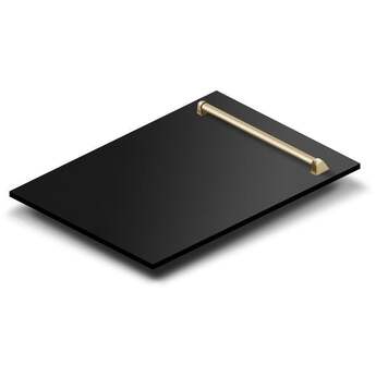 Z Line Autograph Edition 18" Compact 3rd Rack Top Control Dishwasher: Black Stainless Steel With Polished Gold Handle — thumbnail 6