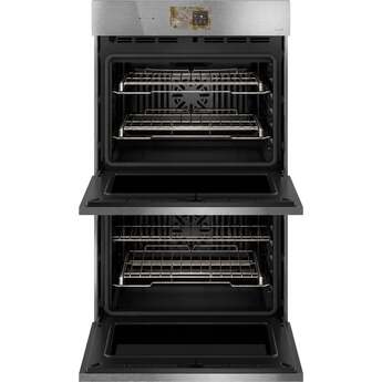 Cafe 30 Inch Smart Built-In Convection Double Wall Oven With In-Oven Camera And Voice-to-Open/Push-to-Open Door: Stainless — thumbnail 2