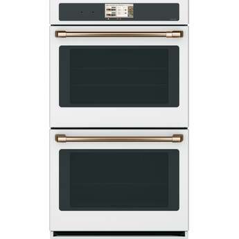 Cafe Professional Series 30 Inch Smart Built-In Convection Double Wall Oven with In-Oven Camera: Matte White