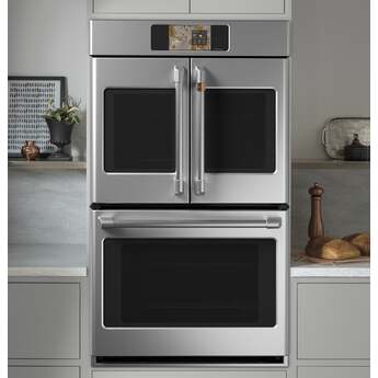 Cafe Professional Series 30 Inch Smart Built-In Convection Double Wall Oven With French-Doors: Stainless — thumbnail 4