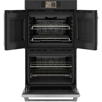 Cafe Professional Series 30 Inch Smart Built-In Convection Double Wall Oven With French-Doors: Matte Black — thumbnail 2