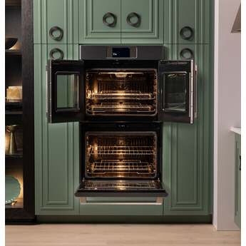 Cafe Professional Series 30 Inch Smart Built-In Convection Double Wall Oven With French-Doors: Matte Black — thumbnail 7