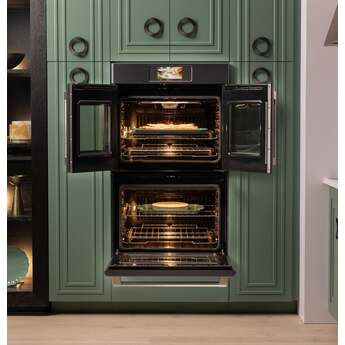Cafe Professional Series 30 Inch Smart Built-In Convection Double Wall Oven With French-Doors: Matte Black — thumbnail 8