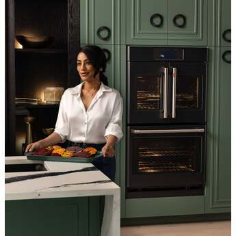 Cafe Professional Series 30 Inch Smart Built-In Convection Double Wall Oven With French-Doors: Matte Black — thumbnail 9