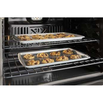 GE 27" 8.6 CuFt Conv (Upper), Trad (Lower) Glass-Tch Cntrls Direct Air Conv Prec Ckg, Hot-Air Fry ADA Compliant Built in WIFI with Bluetooth: Stainless Steel — thumbnail 5