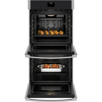 GE 27" 8.6 CuFt Conv (Upper), Trad (Lower) Glass-Tch Cntrls Direct Air Conv Prec Ckg, Hot-Air Fry ADA Compliant Built in WIFI with Bluetooth: Stainless Steel — thumbnail 9