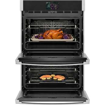GE Profile 30 Inch Smart Built-In Convection Double Wall Oven With No Preheat Air Fry, Precision Cooking, and Microphone: Stainless Steel — thumbnail 4