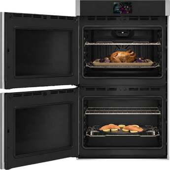 GE Profile 30 Inch Smart Built-In Convection Double Wall Oven With No Preheat Air Fry, Precision Cooking, and Microphone: Stainless Steel, Left Hinge — thumbnail 3