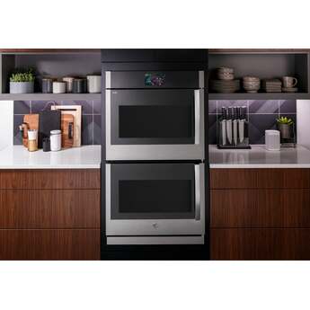 GE Profile 30 Inch Smart Built-In Convection Double Wall Oven With No Preheat Air Fry, Precision Cooking, and Microphone: Stainless Steel, Left Hinge — thumbnail 4
