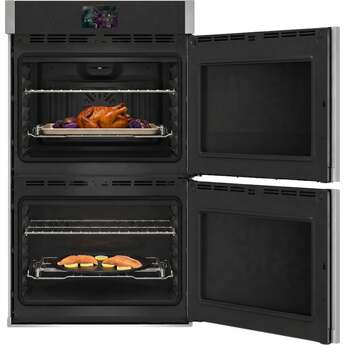 GE Profile 30 Inch Smart Built-In Convection Double Wall Oven With No Preheat Air Fry, Precision Cooking, and Microphone: Stainless Steel, Right Hinge — thumbnail 3