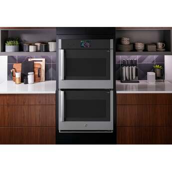 GE Profile 30 Inch Smart Built-In Convection Double Wall Oven With No Preheat Air Fry, Precision Cooking, and Microphone: Stainless Steel, Right Hinge — thumbnail 4