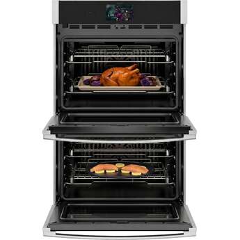 GE Profile 30 Inch Smart Built-In Convection Double Wall Oven Stainless With In-Oven Camera, No Preheat Air Fry, and Microphone: Stainless Steel — thumbnail 4