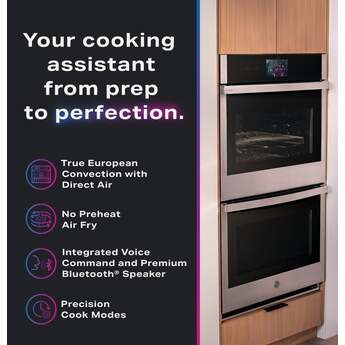 GE Profile 30 Inch Smart Built-In Convection Double Wall Oven Stainless With In-Oven Camera, No Preheat Air Fry, and Microphone: Stainless Steel — thumbnail 9