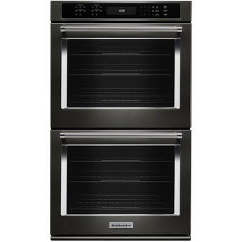 Kitchen Aid KitchenAid 30" Black Stainless Steel Electric Double Convection Wall Oven