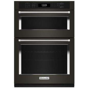 KitchenAid KOEC530PBS 30 Inch Combination Electric Wall Oven Black Stainless Steel with PrintShield Finish