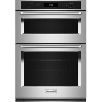 KitchenAid 30 Inch Combination Electric Wall Oven with 1.4 Cu. Ft. Microwave Oven Capacity, 5 Cu. Ft. Oven Capacity, Air Fry Mode, Microwave Convection, Even-Heat™ True Convection, EasyConvect™ Conversion System, Even-Heat™ Preheat, Integrated Meat Thermometer, Self-Close Doors, Self-Cleaning Cycle, PrintShield™ Finish, Sabbath Mode and Star-K Certified: PrintShield Stainless Steel — thumbnail 2