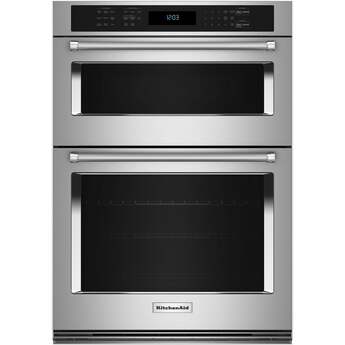 KitchenAid 30 Inch Combination Electric Wall Oven with 1.4 Cu. Ft. Microwave Oven Capacity, 5 Cu. Ft. Oven Capacity, Air Fry Mode, Microwave Convection, Even-Heat™ True Convection, EasyConvect™ Conversion System, Even-Heat™ Preheat, Integrated Meat Thermometer, Self-Close Doors, Self-Cleaning Cycle, PrintShield™ Finish, Sabbath Mode and Star-K Certified: PrintShield Stainless Steel — thumbnail 5