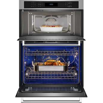 KitchenAid 30 Inch Combination Electric Wall Oven with 1.4 Cu. Ft. Microwave Oven Capacity, 5 Cu. Ft. Oven Capacity, Air Fry Mode, Microwave Convection, Even-Heat™ True Convection, EasyConvect™ Conversion System, Even-Heat™ Preheat, Integrated Meat Thermometer, Self-Close Doors, Self-Cleaning Cycle, PrintShield™ Finish, Sabbath Mode and Star-K Certified: PrintShield Stainless Steel — thumbnail 7