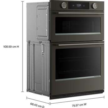 KitchenAid 30 Inch Double Combination Smart Electric Wall Oven with 6.4 cu. ft. Total Capacity, Even-Heat™ True Convection, Temperature Probe, Backlit Knobs, Assisted Cooking Modes, Fresh Pizza Mode, Touch-Activated Controls, LCD Display, Sabbath Mode and STAR-K Certified: Black Ore — thumbnail 11