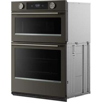 KitchenAid 30 Inch Double Combination Smart Electric Wall Oven with 6.4 cu. ft. Total Capacity, Even-Heat™ True Convection, Temperature Probe, Backlit Knobs, Assisted Cooking Modes, Fresh Pizza Mode, Touch-Activated Controls, LCD Display, Sabbath Mode and STAR-K Certified: Black Ore — thumbnail 4