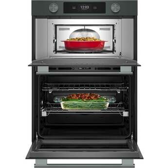 KitchenAid 30 Inch Double Combination Smart Electric Wall Oven with 6.4 cu. ft. Total Capacity, Even-Heat™ True Convection, Temperature Probe, Backlit Knobs, Assisted Cooking Modes, Fresh Pizza Mode, Touch-Activated Controls, LCD Display, Sabbath Mode and STAR-K Certified: Juniper — thumbnail 6
