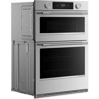 KitchenAid 30 Inch Double Combination Smart Electric Wall Oven with 6.4 cu. ft. Total Capacity, Even-Heat™ True Convection, Temperature Probe, Backlit Knobs, Assisted Cooking Modes, Fresh Pizza Mode, Touch-Activated Controls, LCD Display, Sabbath Mode and STAR-K Certified: Stainless Steel — thumbnail 10