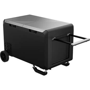 GE 2.7 Cu. Ft. Electric Cooler with Interior Lighting: Black and Concrete Gray — thumbnail 10