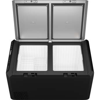 GE 2.7 Cu. Ft. Electric Cooler with Interior Lighting: Black and Concrete Gray — thumbnail 6