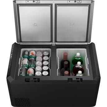 GE 2.7 Cu. Ft. Electric Cooler with Interior Lighting: Black and Concrete Gray — thumbnail 7