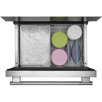 KitchenAid 24 Inch Undercounter Double-Drawer Refrigerator/Freezer with 4.2 cu. ft. Capacity, Temperature Monitoring System, Ultra-Bright LED Lighting, Automatic Ice Maker, Backlit Touch Controls, Sabbath Mode and Star-K Certified: Stainless Steel — thumbnail 3