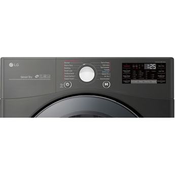 LG 7.4 cu.ft. Black Steel Natural Gas Dryer with Sanitze - Energy Star — thumbnail 2