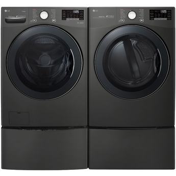 LG 7.4 cu.ft. Black Steel Natural Gas Dryer with Sanitze - Energy Star — thumbnail 3