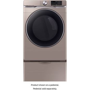 Samsung 27" 7.5 cu. ft. Champagne Stackable Electric Front Load Dryer with Steam Sanitize - Energy Star — thumbnail 8