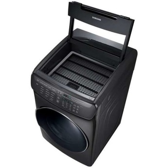 Samsung 7.5 Cu. Ft. Black Stainless Steel Electric Dryer with Steam Sanitize — thumbnail 3
